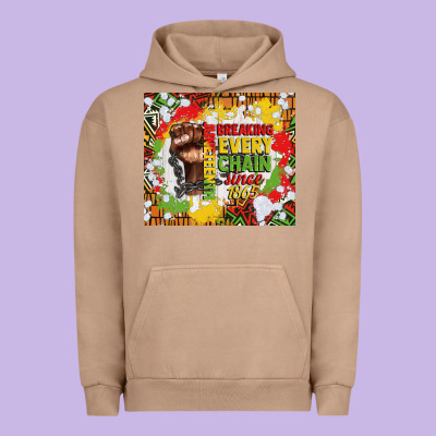 Juneteenth Breaking Every Chain Since 1865 Urban Hoodie Designed By Cowgirlartshop