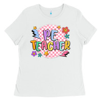 White pe teacher Ladies Tee - MaliasSmallBusiness
