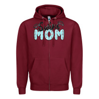 Burgundy swim mom Zipper Hoodie - MaliasSmallBusiness