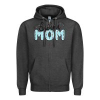Charcoal Heather swim mom Zipper Hoodie - MaliasSmallBusiness