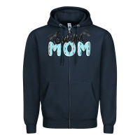 Navy swim mom Zipper Hoodie - MaliasSmallBusiness