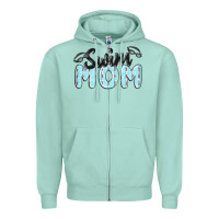 Seafoam swim mom Zipper Hoodie - MaliasSmallBusiness