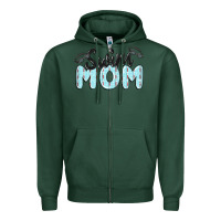 Sports Green swim mom Zipper Hoodie - MaliasSmallBusiness