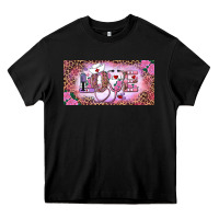 Black Valentine's Day Nurse Love Heavy Core Tee - RanaPortraitStore