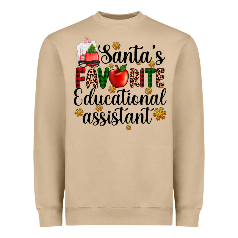 Santa's Favorite Educational Assistant Heavyweight Sweatshirt by AdoDesignShop | Teevron