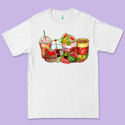 Watermelon Farm Fresh Coffee Cups Premium Tee Designed By Zillion Design Studio