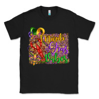 Black mardi gras vibes crawfish mask and fleur de lis Classic Tee - Artiststas