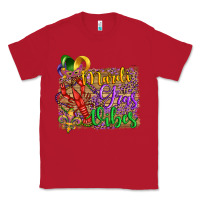 Red mardi gras vibes crawfish mask and fleur de lis Classic Tee - Artiststas