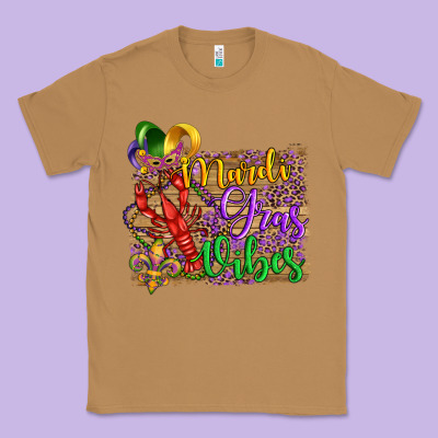 Mardi Gras Vibes Crawfish Mask And Fleur De Lis Classic Tee Designed By Artiststas