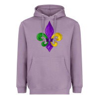 Lavender mardi gras fleur de lis Heavyweight Hoodie - LillyAllenDesigns