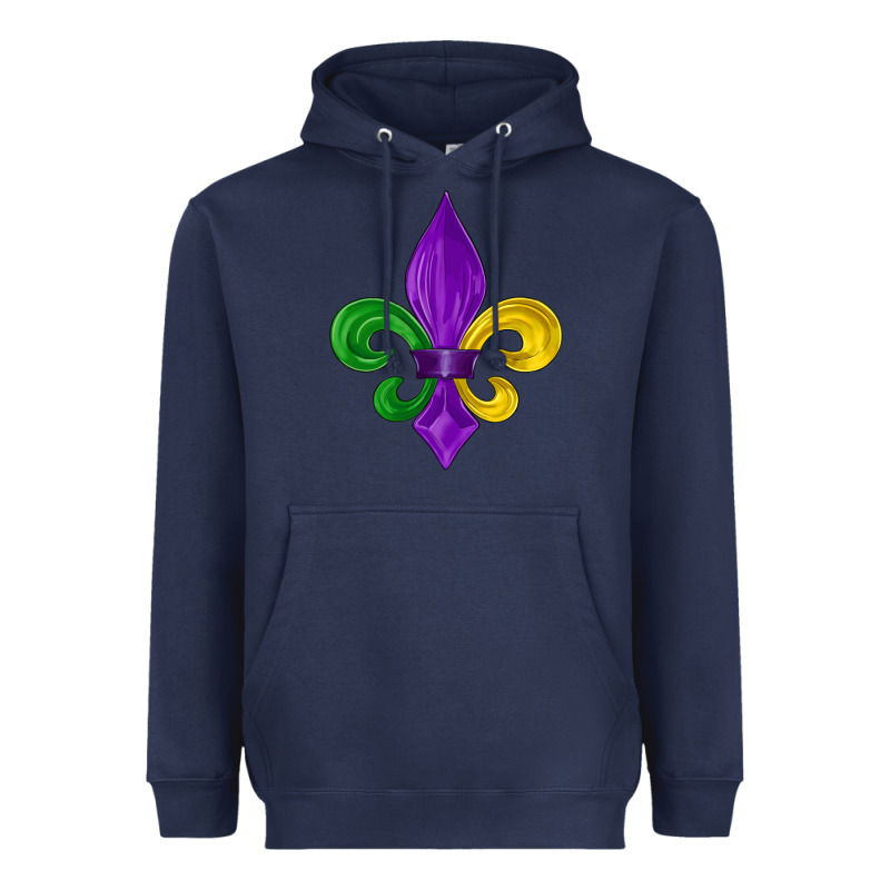 Mardi Gras Fleur De Lis Heavyweight Hoodie by LillyAllenDesigns | Teevron