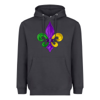 Smoke mardi gras fleur de lis Heavyweight Hoodie - LillyAllenDesigns