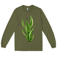 Army Green snake plant Long Sleeve Tee - LillyAllenDesigns