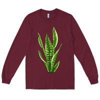 Burgundy snake plant Long Sleeve Tee - LillyAllenDesigns