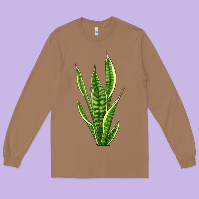 Snake Plant Long Sleeve Tee Designed By Lillyallendesigns