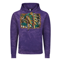 Cloud Purple indian headdress with background Vintage Hoodie - HRA Design Shop