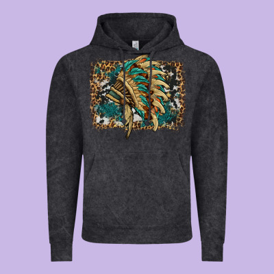 Indian Headdress With Background Vintage Hoodie Designed By Hra Design Shop