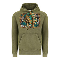 Vintage Olive indian headdress with background Vintage Hoodie - HRA Design Shop