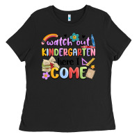 Black watch out kindergarten here i come Ladies Tee - MaliasSmallBusiness