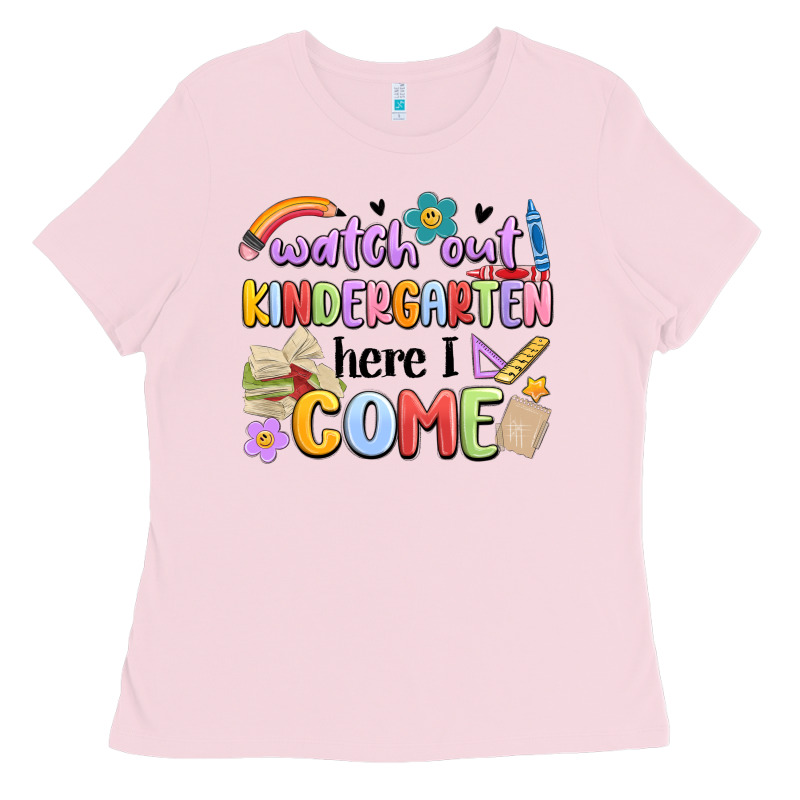 Watch Out Kindergarten Here I Come Ladies Tee by MaliasSmallBusiness | Teevron