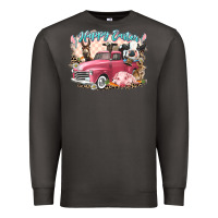 Smoke Happy Easter truck with Easter farm animals Premium Sweatshirt - LillyAllenDesigns