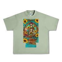 Oil Green i hate everyone but coffee helps western skeleton coffee sunflowers 12 Urban Heavy Tee - Artiststas