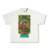 Pistachio i hate everyone but coffee helps western skeleton coffee sunflowers 12 Urban Heavy Tee - Artiststas