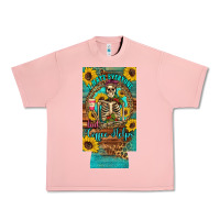 Salmon i hate everyone but coffee helps western skeleton coffee sunflowers 12 Urban Heavy Tee - Artiststas