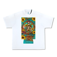 White i hate everyone but coffee helps western skeleton coffee sunflowers 12 Urban Heavy Tee - Artiststas