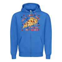 True Royal you'll always have a pizza my heart Zipper Hoodie - MaliasSmallBusiness