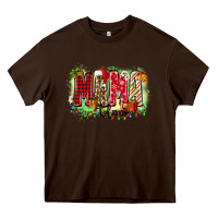 Chocolate Brown mama claus Heavy Core Tee - Zillion Design Studio