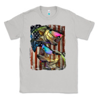 Moon Dust American Flag With Bass Fish Classic Tee - LillyAllenDesigns