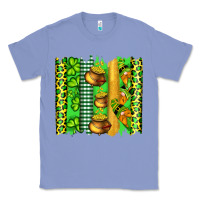 Colony Blue st patricks gnomes and cloves with leopard  brushstrokes Classic Tee - Artiststas