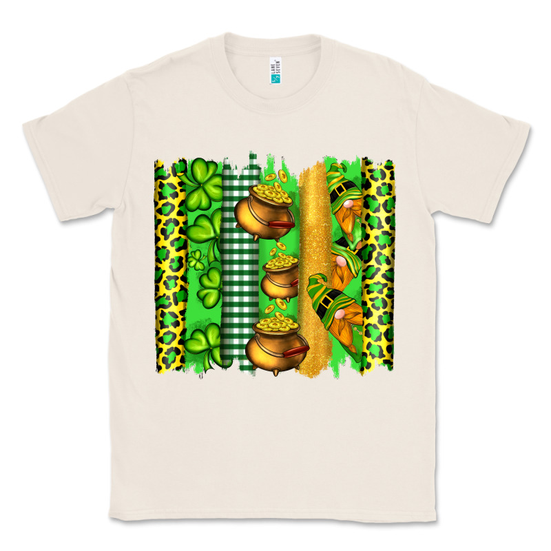 St Patricks Gnomes And Cloves With Leopard  Brushstrokes Classic Tee by Artiststas | Teevron