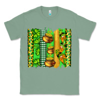 Sage st patricks gnomes and cloves with leopard  brushstrokes Classic Tee - Artiststas