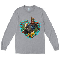 Heather Grey western heart bullfighter  cactus sunflower aztek pattern Long Sleeve Tee - BarkalooDesign