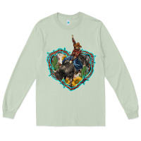 Matcha western heart bullfighter  cactus sunflower aztek pattern Long Sleeve Tee - BarkalooDesign