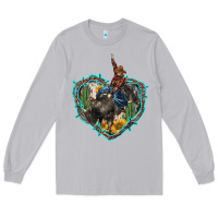 Moon Dust western heart bullfighter  cactus sunflower aztek pattern Long Sleeve Tee - BarkalooDesign