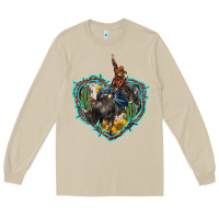 Mushroom western heart bullfighter  cactus sunflower aztek pattern Long Sleeve Tee - BarkalooDesign