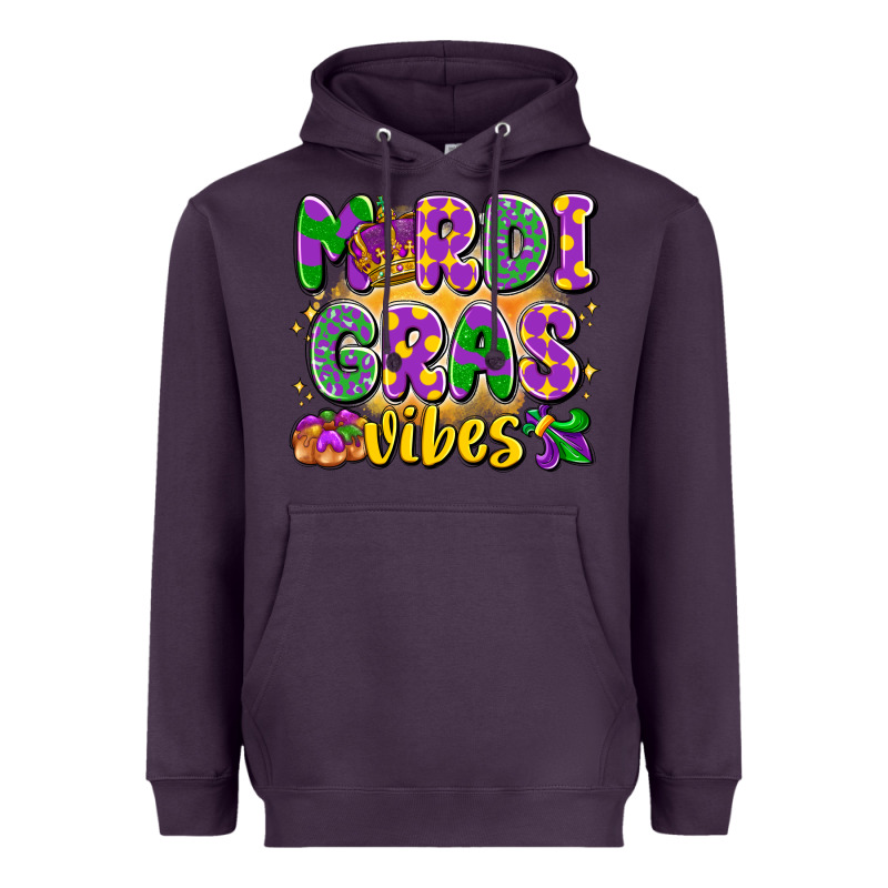 Mardi Gras Vibes Heavyweight Hoodie by LillyAllenDesigns | Teevron