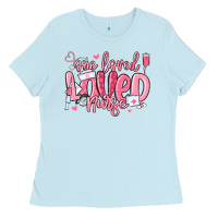 Baby Blue one loved nurse valentine's day Ladies Tee - MaliasSmallBusiness