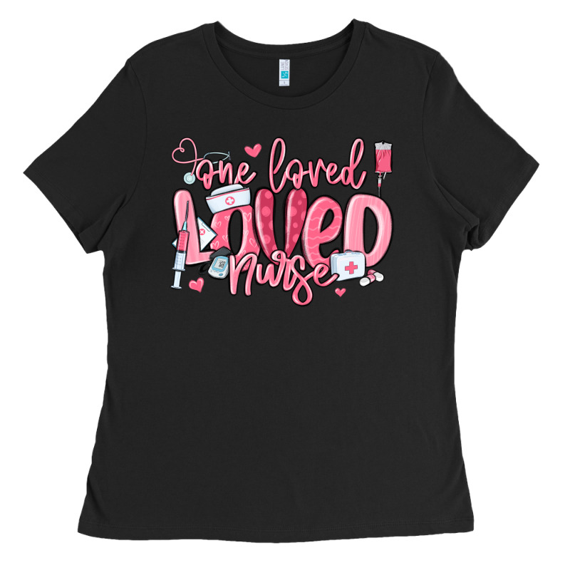 One Loved Nurse Valentine's Day Ladies Tee by MaliasSmallBusiness | Teevron