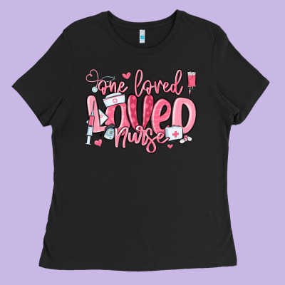 Ladies Tee one loved nurse valentine's day