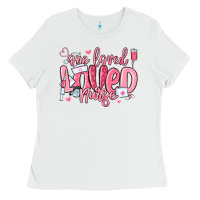 White one loved nurse valentine's day Ladies Tee - MaliasSmallBusiness