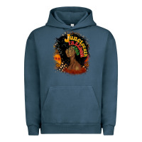 Pigment Midnight Navy juneteenth freedom 1865 Urban Hoodie - CowGirlArtShop