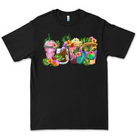 Black tropical coffee cups Premium Tee - Zillion Design Studio