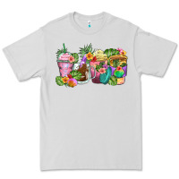 Dove Grey tropical coffee cups Premium Tee - Zillion Design Studio