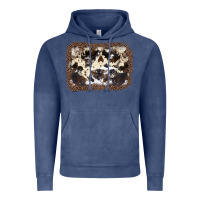 Vintage Denim Cowhide Leopard Background Vintage Hoodie - JahusDesignShop