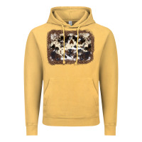 Vintage Mustard Cowhide Leopard Background Vintage Hoodie - JahusDesignShop