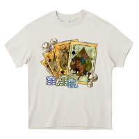 Cream western rodeo playing cards tbw Heavy Core Tee - texasbilliewilder